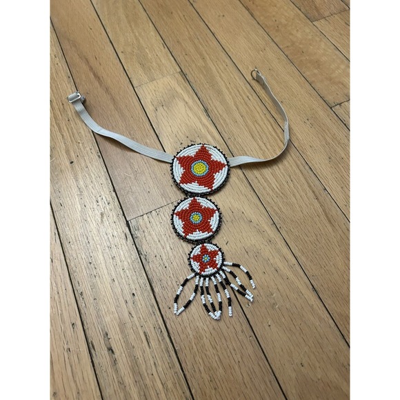 Lot of 2 Native American Beaded Neck Ties - No Reserve! - Picture 4 of 8